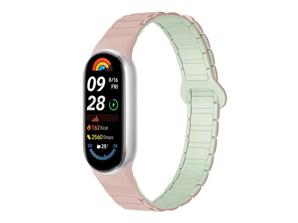 Pulsera para Xiaomi Smart Band 10/9/8 - Silicona magnética - Con tres esferas