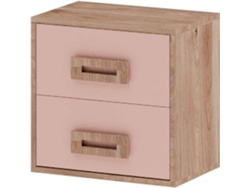Mesita de Noche MUEBLAM Roble Rosa Nube Melamina (43x42x28 cm)