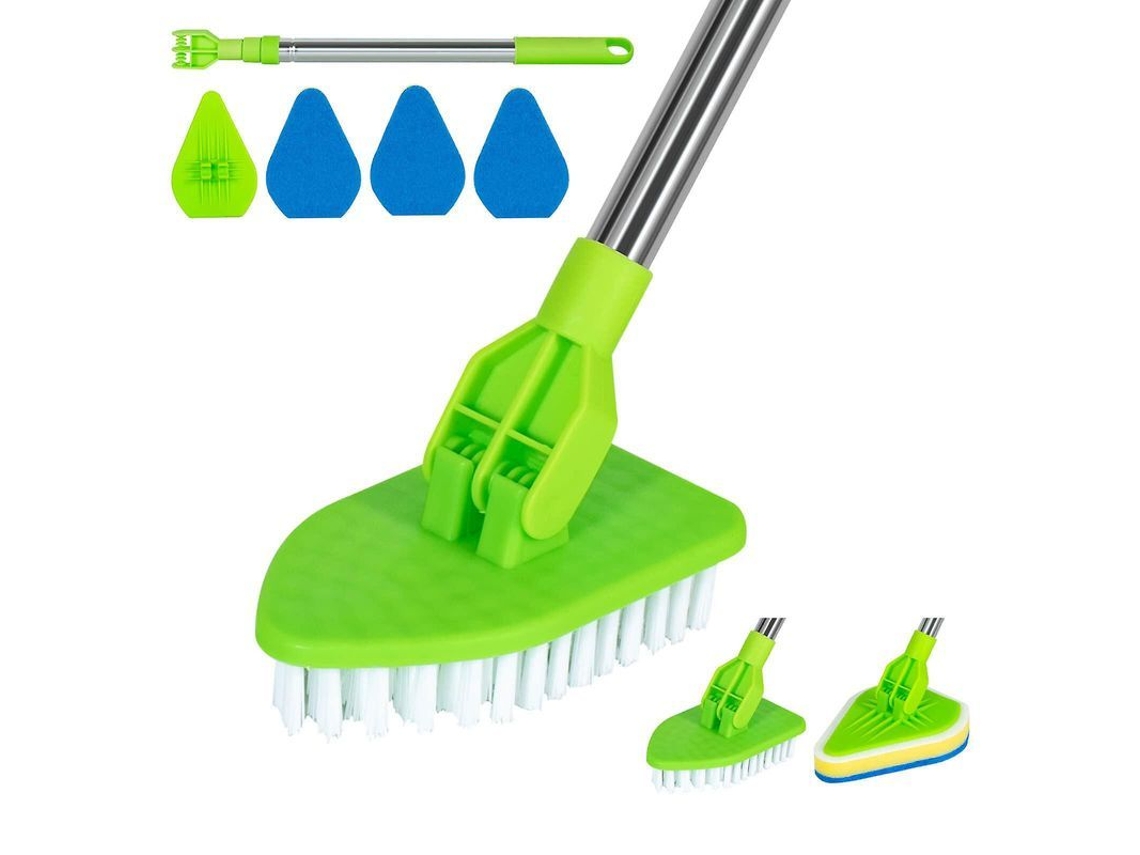 Juego De Cepillos Para Limpiar Duchas, Bañeras Y Azulejos Con 3 Esponjas Y 1 Cepillo.