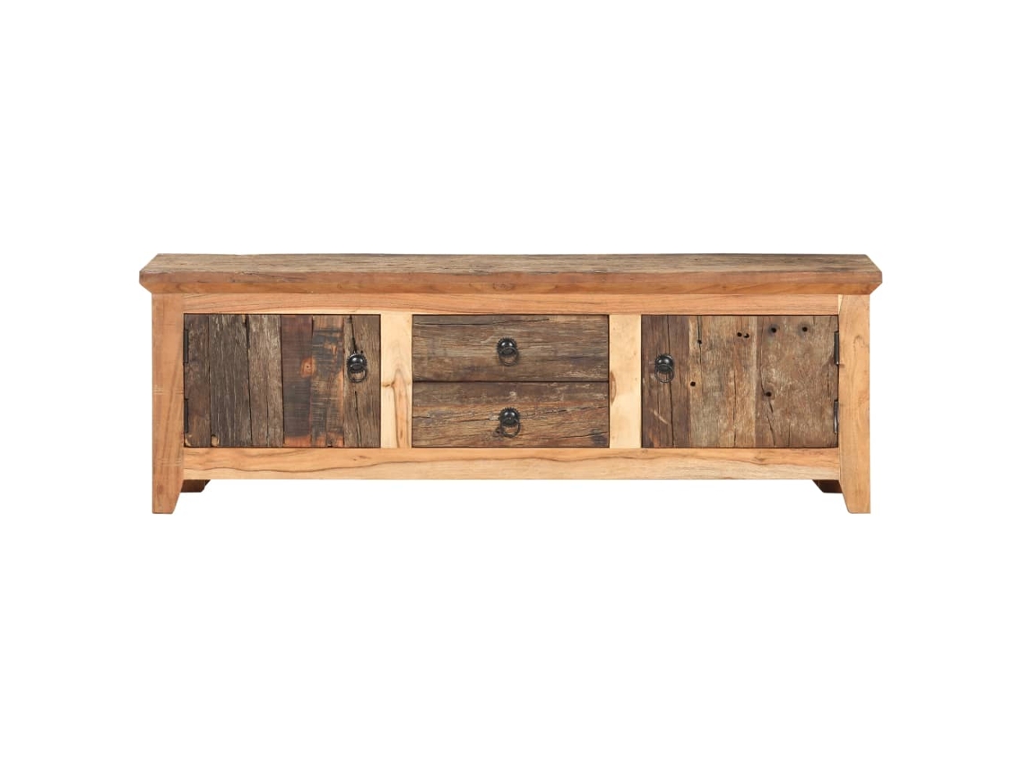 Maison Exclusive - Mueble Para Tv Madera De Acacia Y Madera Reciclada 120x30x40 Cm