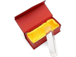 Prisma triangular de vidrio óptico de 10 x 3 cm para la enseñanza de la física, el espectro de la luz solar y el efecto arcoíris.