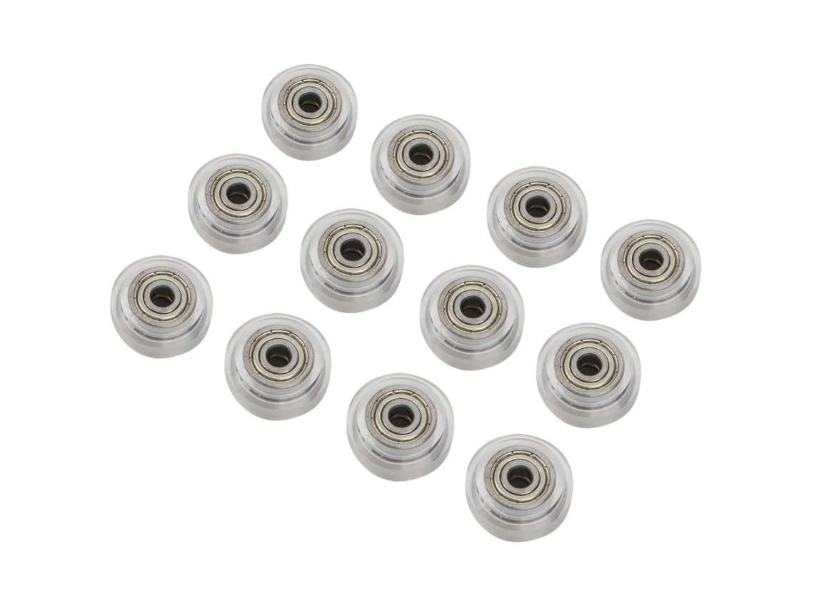 12 Piezas Polea Idler Plástica Transparente Rueda De Rodamiento Pasivo Piezas De Impresora 3d 5mm Accesorios