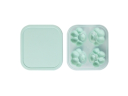 Bandeja De Silicona Para Cubitos De Hielo Con Estampado De Huellas De Gato / Pieza Individual (verde) Czhhmart