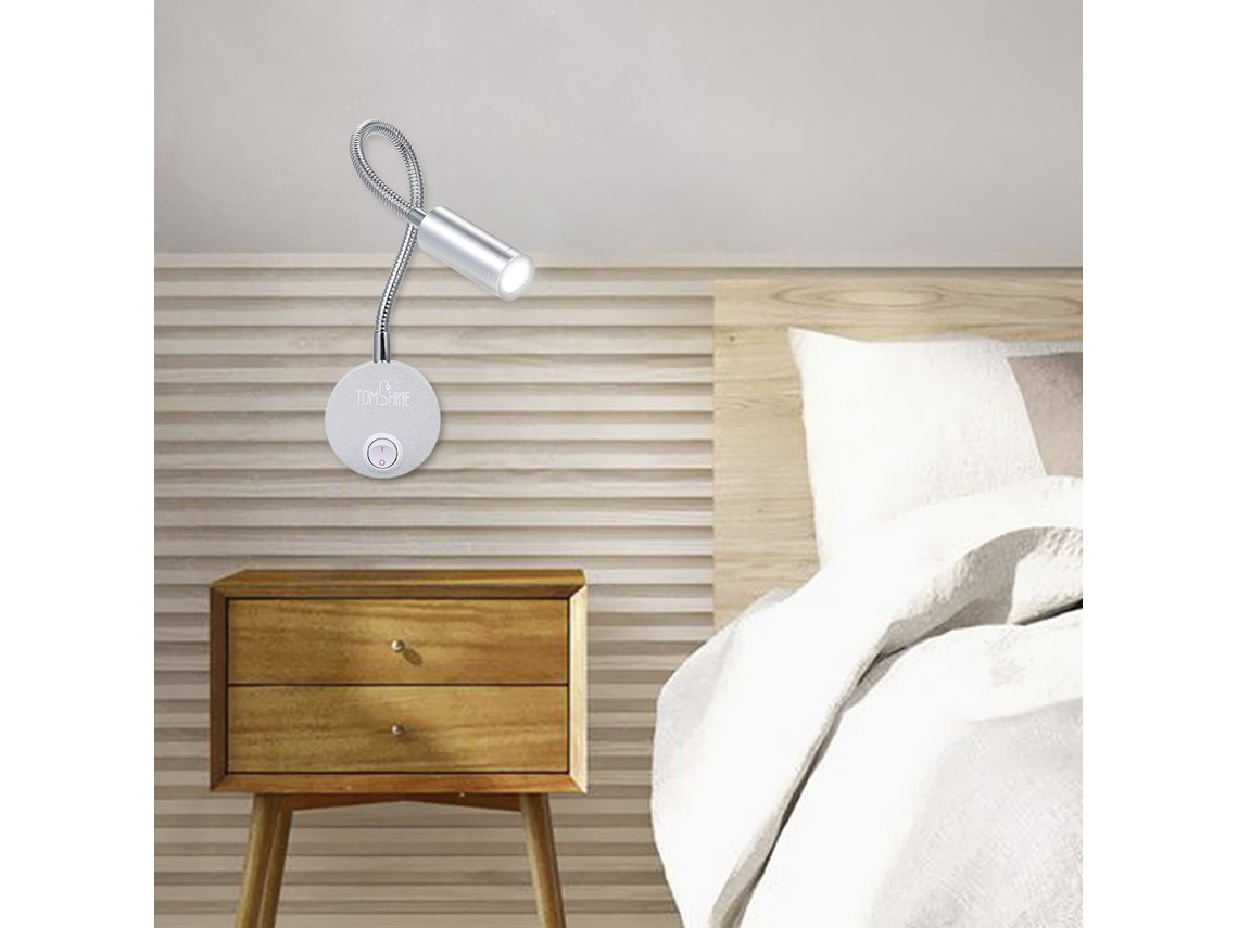 2026-lámpara De Pared Led 3w Flexible Ajustable Con Interruptor Para Dormitorio, Lectura, Café, Camarín