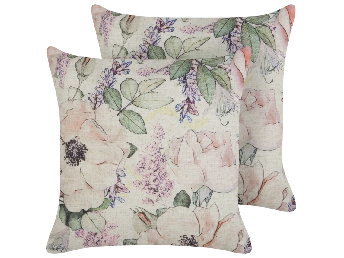 Cojines boho decorativos BELIANI Zahriye de Poliéster Violeta 45x45x12