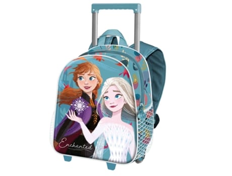 Frozen 2 Enchanted Mochila 3D con Ruedas Pequeña, Azul