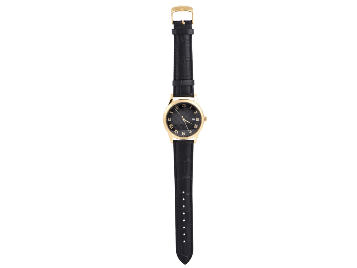 Reloj De Pulsera Analógico De Cuarzo Para Parejas Con Correa De Cuero, Indicador De Fecha Y Resistente Al Agua Hasta 30 M.