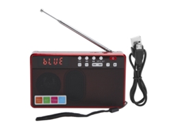 Radio Fm Portátil Bluetooth Con Antena Telescópica Y Reproductor De Música De 87,5-108 Mhz