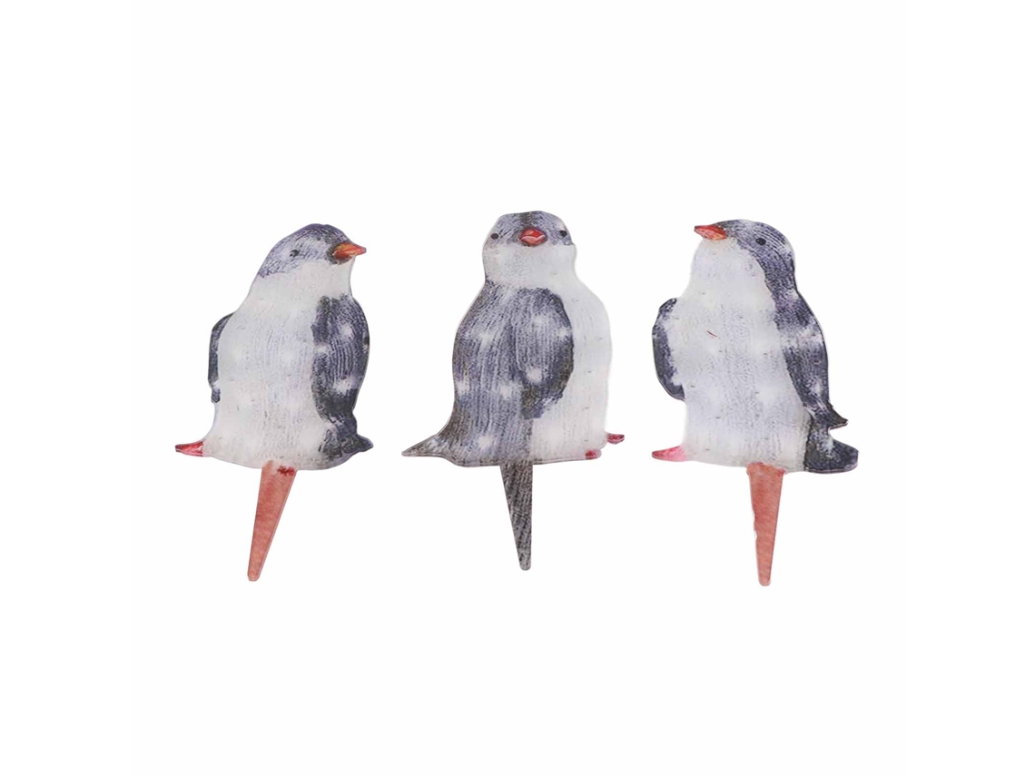Piezas De Pingüinos Iluminados Para Decoración Navideña, Para Exteriores, Interiores, Jardín O Césped, Con Led, Acrílico.