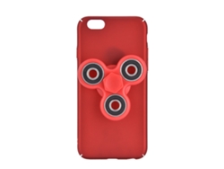 Cubre Telefono Con Spinner Removible En La Punta De Los Dedos Para Iphone 6/6s Plus Rojo