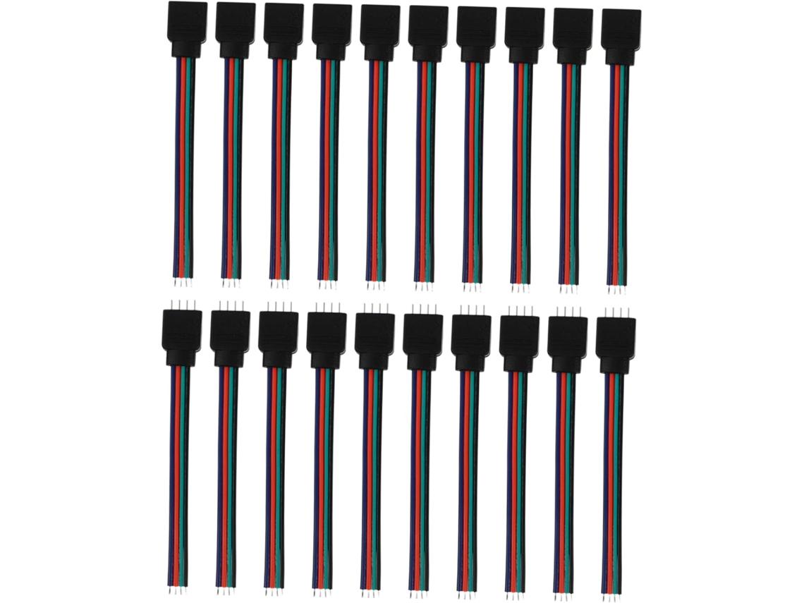 Conectores Para Tiras De Luces Led (40 Unidades), Cable Macho Y Hembra