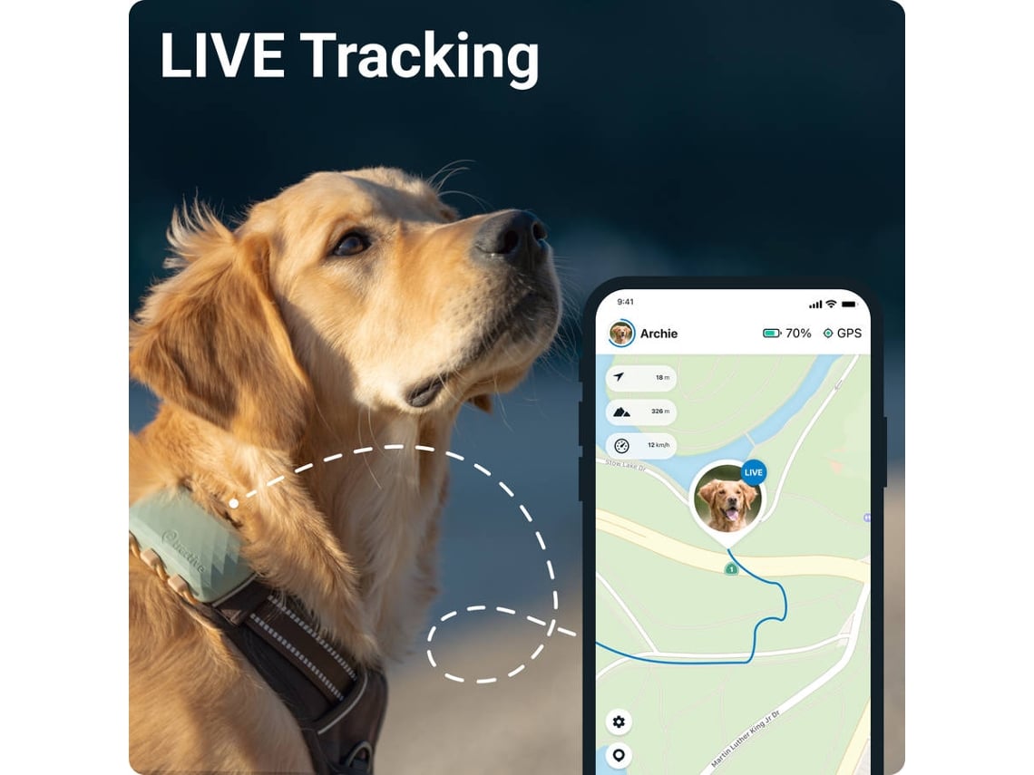 Localizador GPS para Perros TRACTIVE XL (Verde)