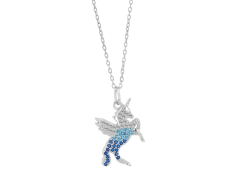 Collar Unicornio en Plata de Ley 925 Bañado en Rodio 42.5 Cm