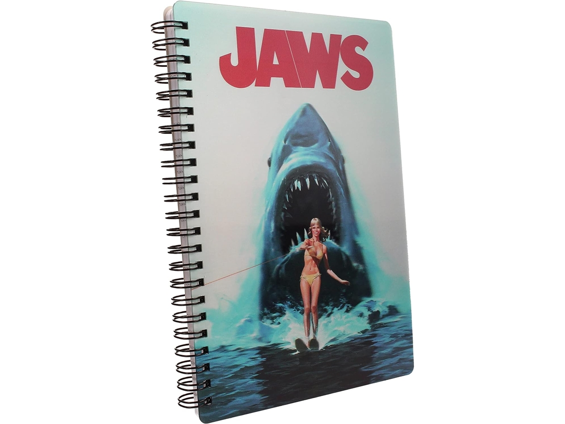Caderno Jaws Poster Alternativo Efeito 3D Lenticular