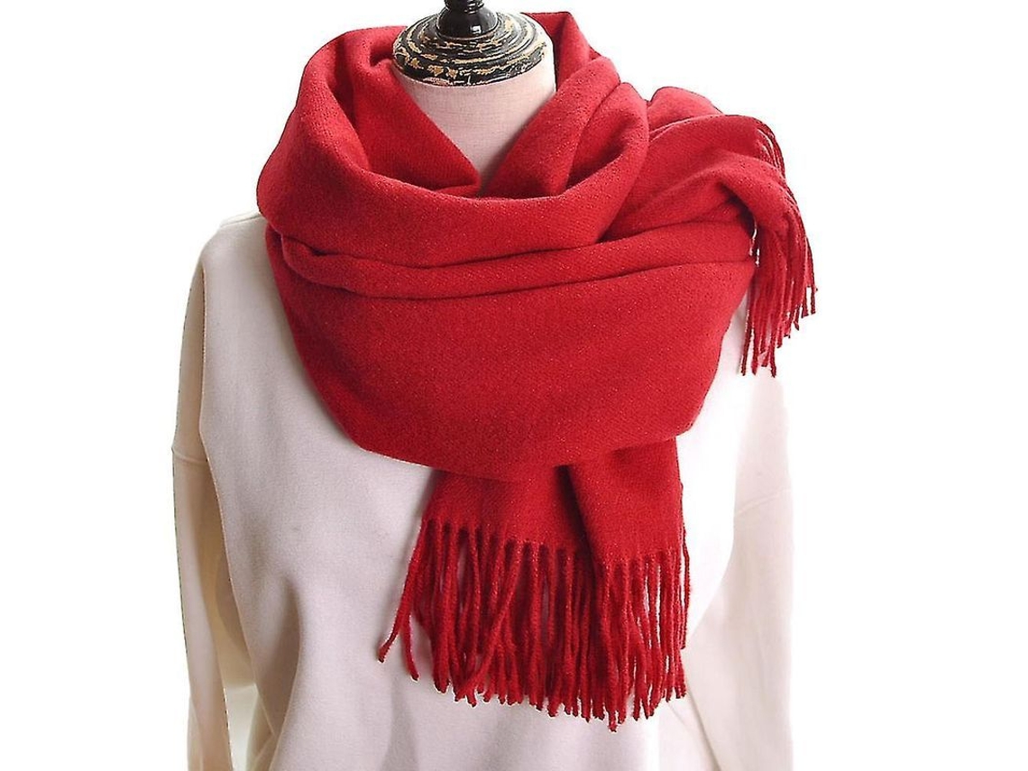 2026-bufanda Manta Para Mujer Con Textura De Cachemira Suave Y Tassels Diseño Clásico De Color Sólido Para Otoño Invierno Primavera