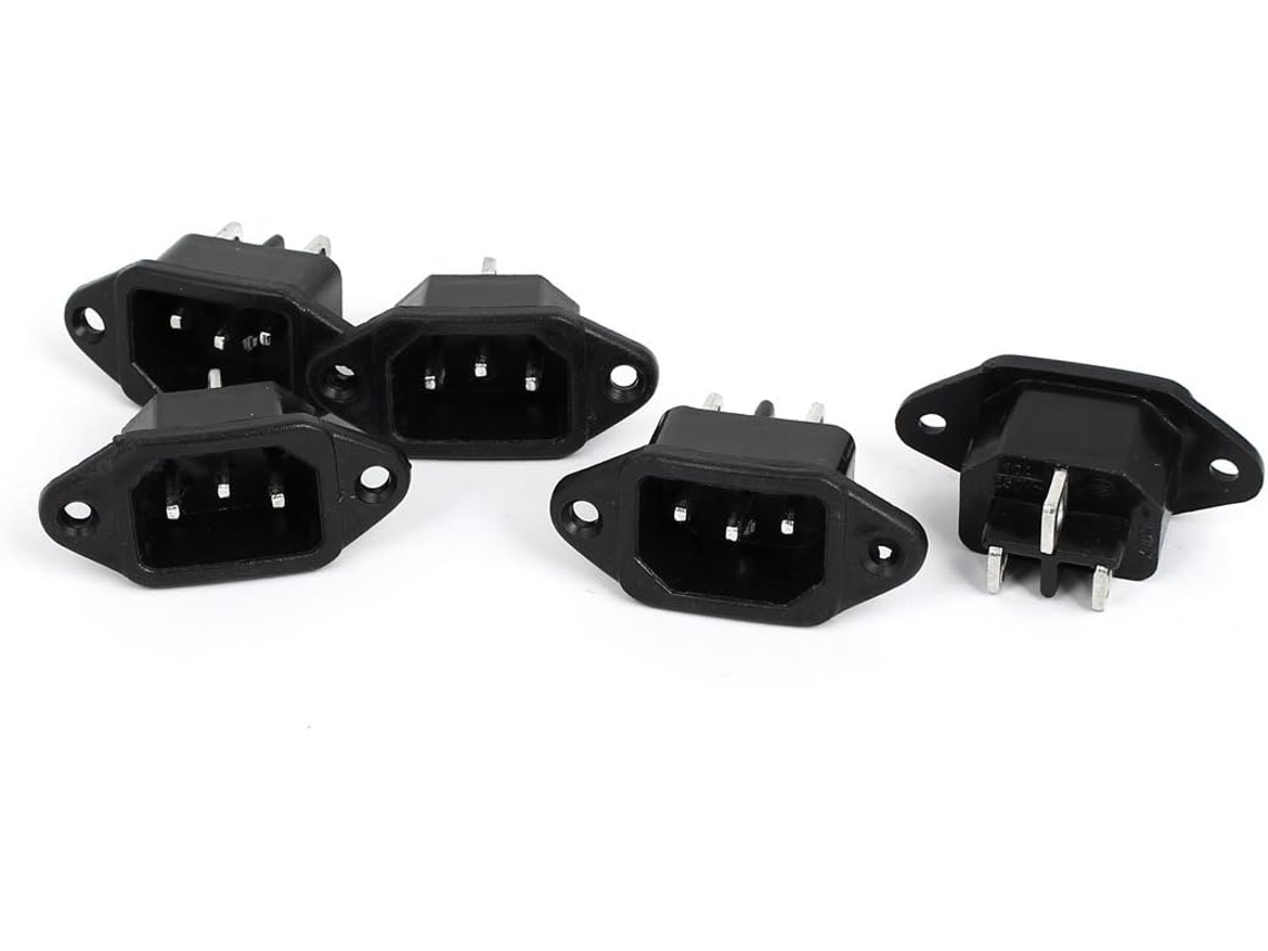 Conector de entrada de alimentación macho IEC 320C14 CA 250V 10A CHABERLU (5 unidades)