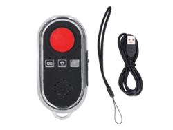 Detector De Cámaras Espía Por Infrarrojos Con Alarma Led Sonora Y Visual, Inalámbrico, Abs Negro, Para Apartamentos/hoteles.