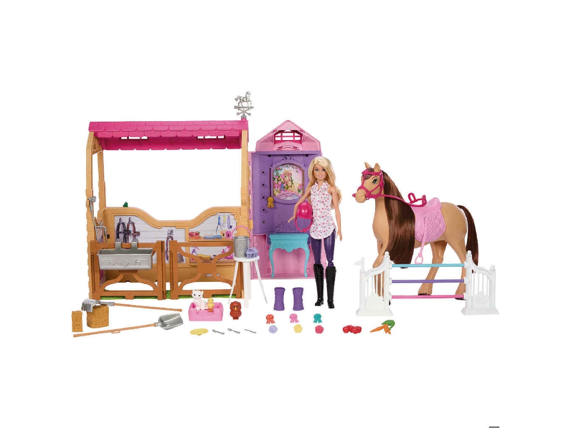 BARBIE Mysteries El gran establo de persecución de caballos