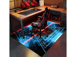Alfombrilla/protector de silla para oficina, antideslizante, 60 x 120 cm, de madera, para videojuegos y oficina.