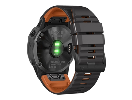 Correa de Silicona rayas horizontales ajustable para Garmin Tactix Delta/Enduro - negro/marrón