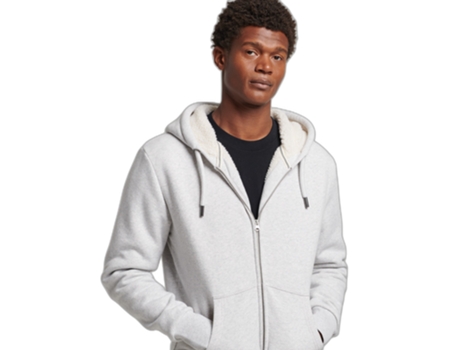 Sweatshirt para Hombre SUPERDRY (2XL - Poliéster - Gris)