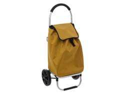 5five - carro de la compra plegable de 2 ruedas modern color amarillo mostaza