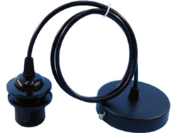 Rebe-soporte De Lámpara Colgante E27, Accesorios De Luz Colgante E27 Con Cable De 1m (negro)