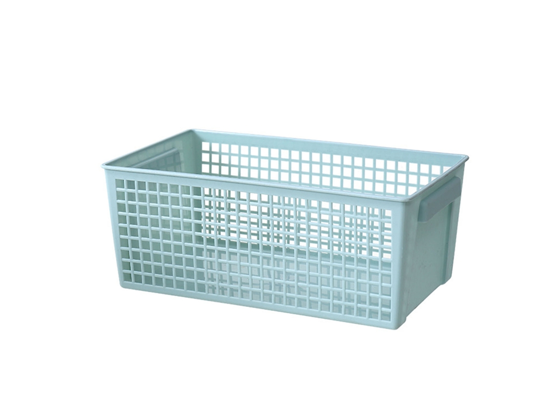 Cesta De Almacenamiento Rectangular De Plástico De Gran Capacidad Para Escritorio, Con Diseño Ventilado, 16 X 28 X 11,5 Cm.