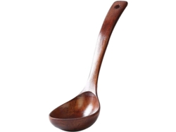 Cuchara Sopera De Madera Con Mango Largo De 28 Cm - Utensilio De Cocina De Primera Calidad