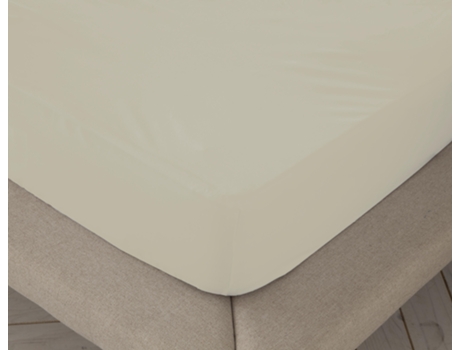 Sábana Bajera Ajustable Lisa BOHEME Liso Natural (Cama 160 cm - 160x200 cm)