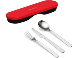 Cubiertos de viaje GUZZINI Store & Go Rojo