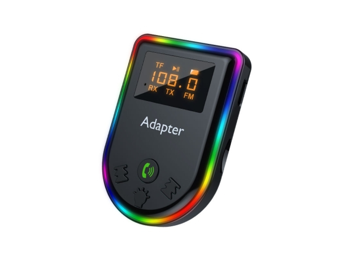 Transmisor FM Bluetooth Fwinl Q7 con pantalla digital LED, receptor Bluetooth para coche, calidad de sonido Hi-Fi, adaptador de audio inalámbrico
