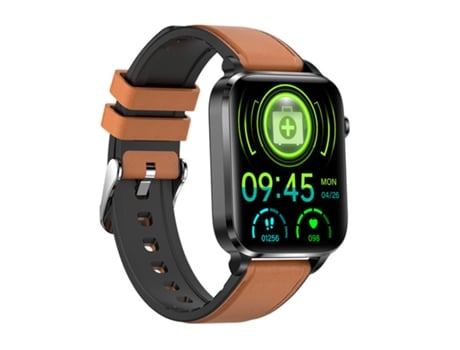 Smartwatch CHRONUS F100 Frecuencia Cardiaca Pressão Arterial Monitor de Sono para Android Iphone Marrón
