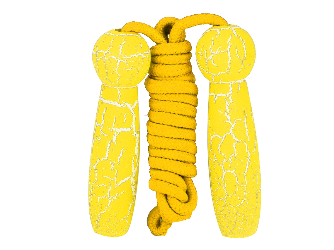 Ats-cuerda De Salto Ajustable De Madera Para Fitness Niños Estudiantes Adultos Juego Amarillo