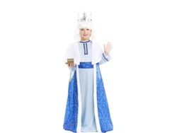 Disfraz de Rey Mago Melchor azul y blanco para niño