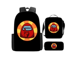 VVJIJILLY Mochila Infantil Jogo Among Us Rucksack Crewmate Bolsa Voltar Às Aulas V Colorido