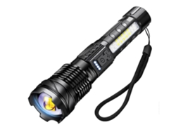 Linternas Led Superbrillantes De 20000 Lúmenes, Linterna Recargable Usb C De 7 Modos, Linterna Potente Impermeable Con Luz Blanca Roja Azul (negro)