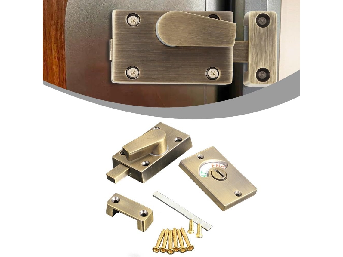 Cerradura De Puerta Baño Whychstore 18 Mm, Resistente, Corrosión, Aleación De Zinc