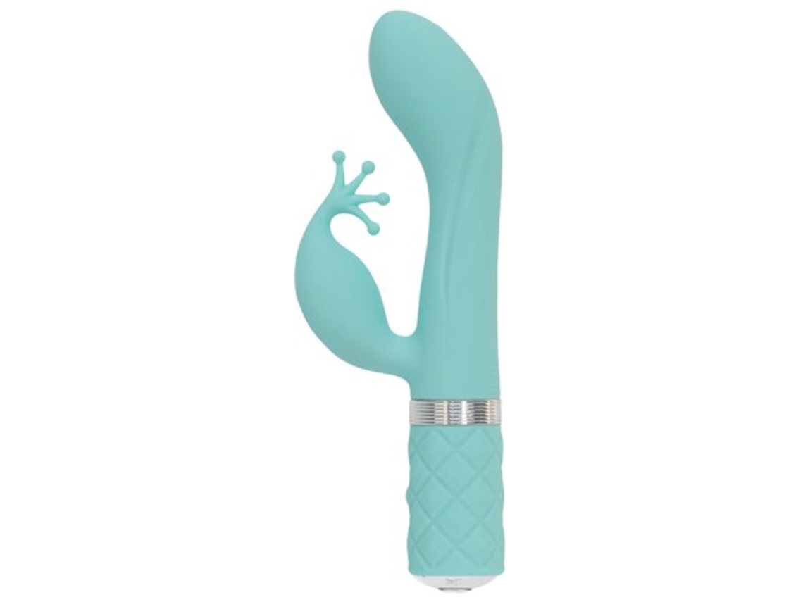 Pillow Talk Vibrador de punto G y Kinky Rabbit Turquesa PILLOW TALK