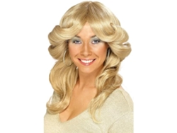 Smiffys Peluca Años 70, Rubia, Larga, Ondulada Y A Capas Halloween, Carnaval,nuevo