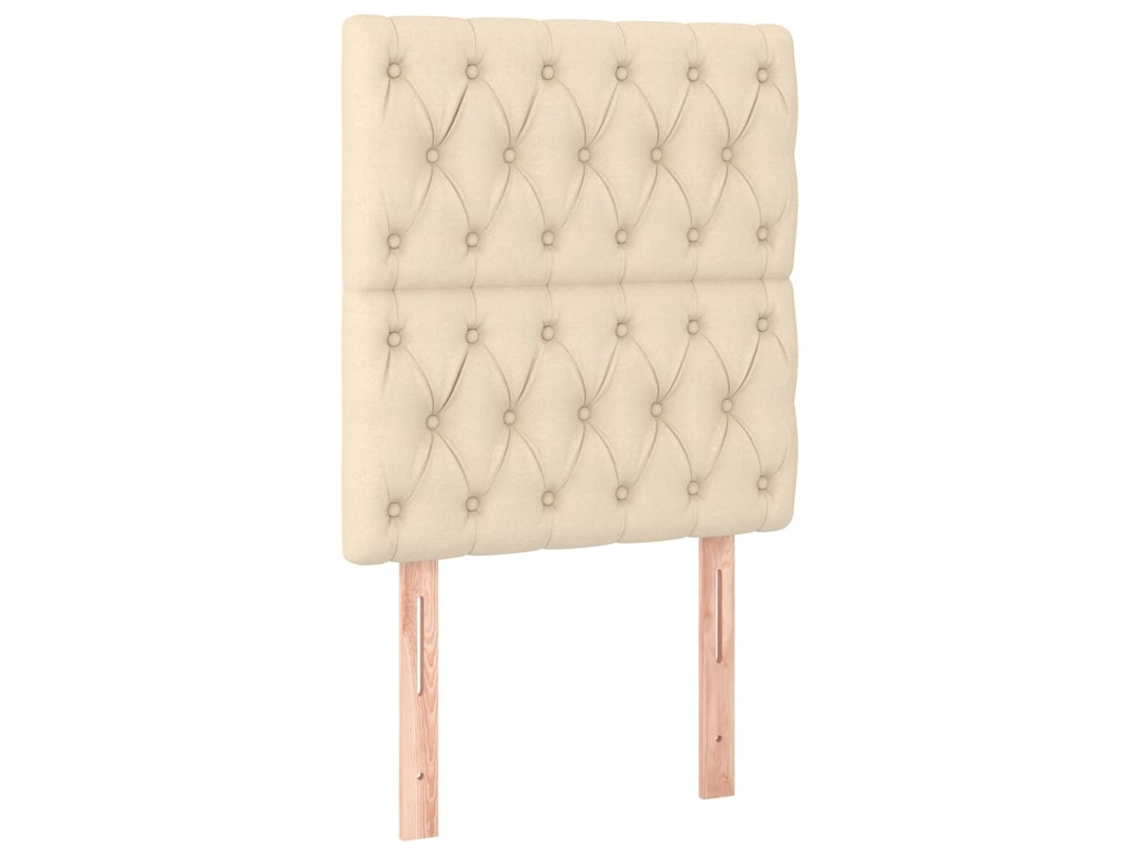 Maison Exclusive - Cabecero De Cama De Tela Color Crema 80x7x118/128 Cm