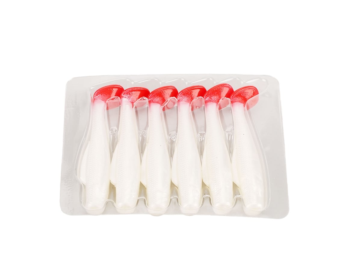 6pcs Isca Soft Bait 8cm 5g T Tail Inseto Lifelike Para Peixe De Rio E Mar Com Design Balanceado