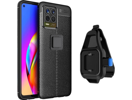 Funda Realme 8 Pro 4G Rugged Leather con Soporte de Cintura Negro