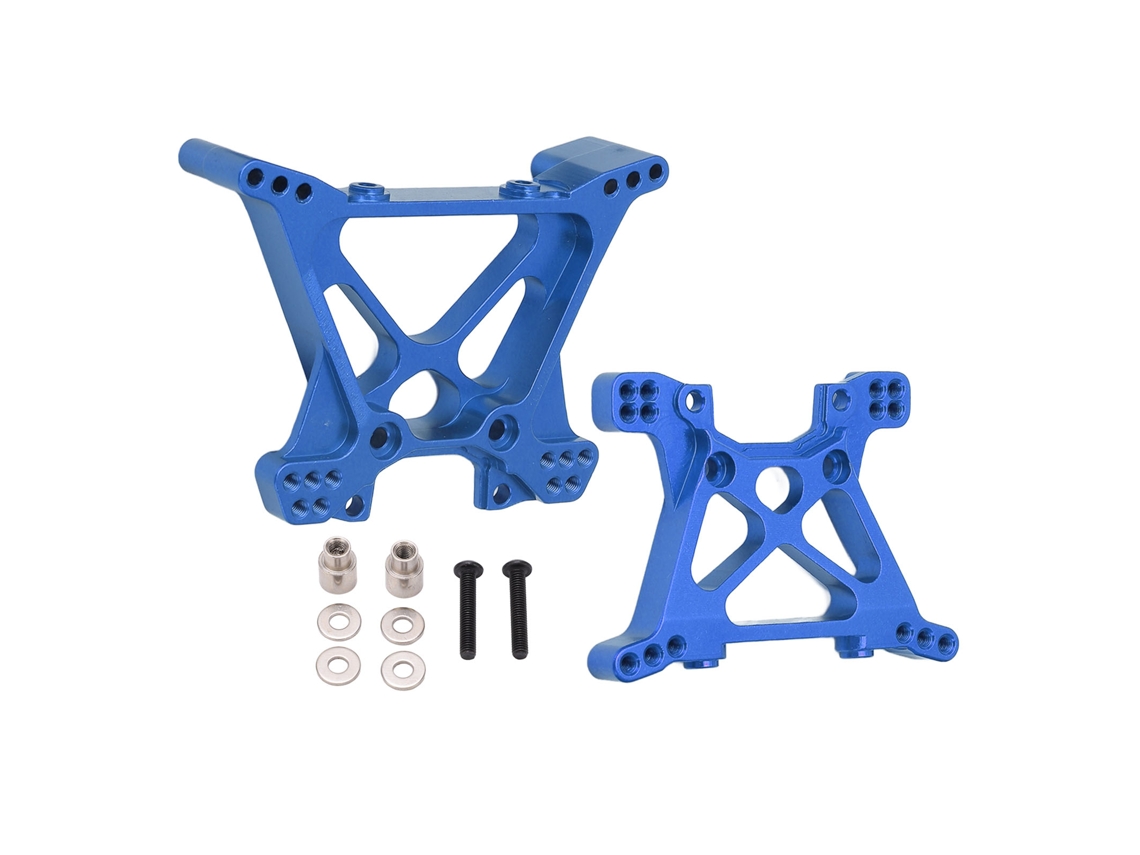 Torre De Amortiguación Delantera Y Trasera De Aluminio De Alta Resistencia Para Coche Teledirigido Traxxas Slash Escala 1/10 - Azul