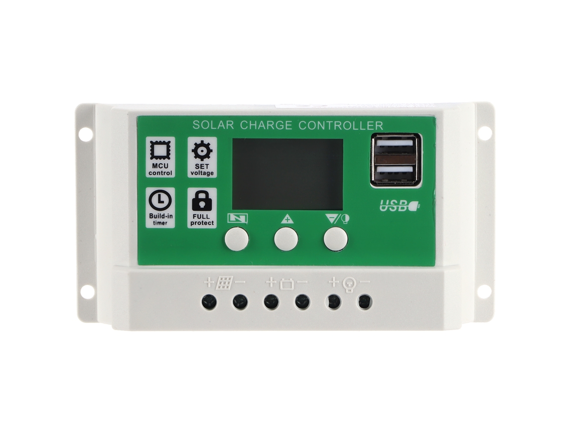 Controlador De Carga Solar Pwm Con Pantalla Lcd 20a 12v 24v Regulador De Batería Solar