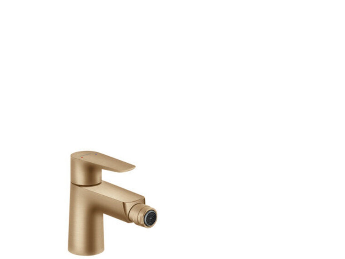 HANSGROHE Talis E mezclador monomando de bidé, residuos pop-up, Color: bronce cepillado