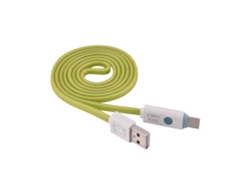 Cable de datos EOOCOO tipo C verde con luz y luz de carga