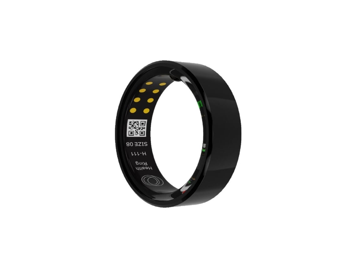 Smart Ring Health Tracker con estuche de carga NISSGU Sr03Silver 8# Negro