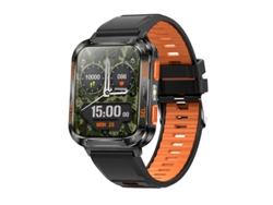 Smartwatch deportivo con 512 MB de memoria y compatibilidad con auriculares TWS MDUG (negro y naranja)