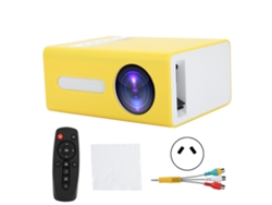 Baoj-2026projetor Portátil Led Mini Para Casa Com Controle Remoto Av (conector Amarelo)